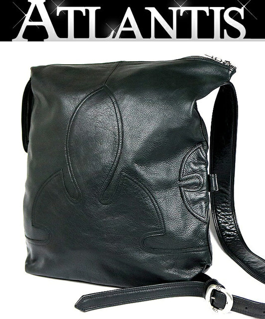 CHROME HEARTS LERO Flare Knee Patch Bag Black Size ONE SIZE