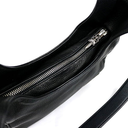 CHROME HEARTS HOBO Scroll Label Bag Black Size ONE SIZE