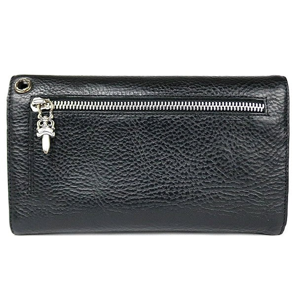 CHROME HEARTS Wave Cross Button Wallet SV925 Size ONE SIZE