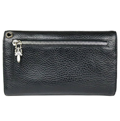 CHROME HEARTS Wave Cross Button Wallet SV925 Size ONE SIZE
