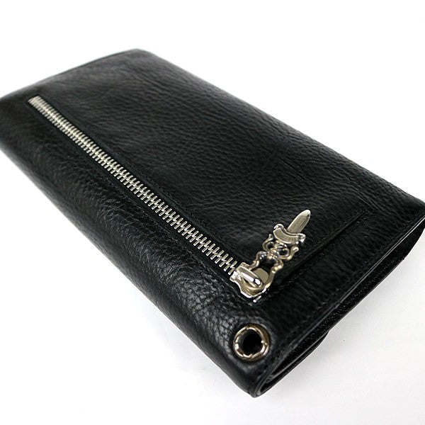 CHROME HEARTS Wave Cross Button Wallet SV925 Size ONE SIZE