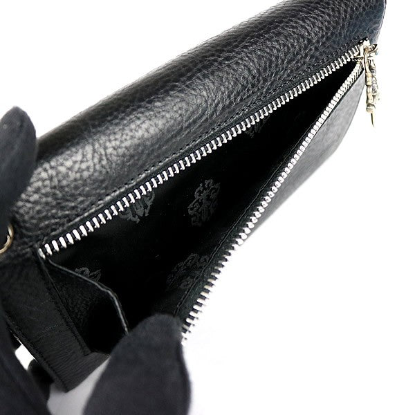 CHROME HEARTS Wave Cross Button Wallet SV925 Size ONE SIZE