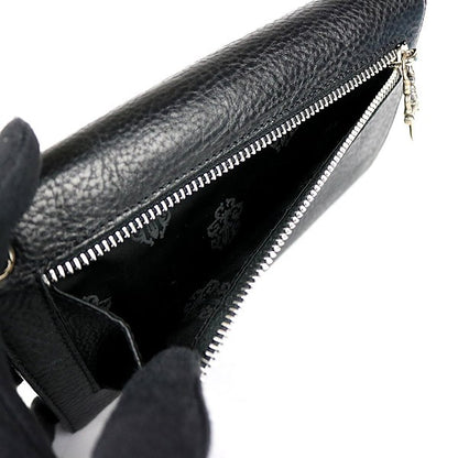 CHROME HEARTS Wave Cross Button Wallet SV925 Size ONE SIZE
