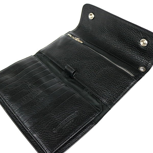 CHROME HEARTS Wave Cross Button Wallet SV925 Size ONE SIZE