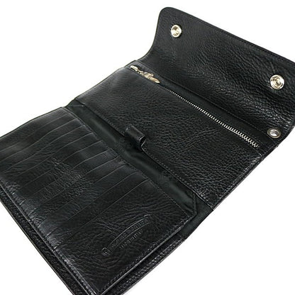 CHROME HEARTS Wave Cross Button Wallet SV925 Size ONE SIZE