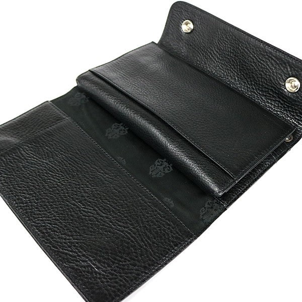 CHROME HEARTS Wave Cross Button Wallet SV925 Size ONE SIZE