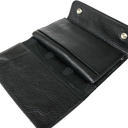 CHROME HEARTS Wave Cross Button Wallet SV925 Size ONE SIZE
