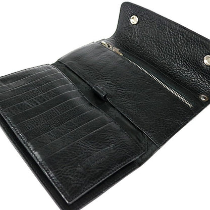 CHROME HEARTS Wave Cross Button Leather Wallet Size ONE SIZE