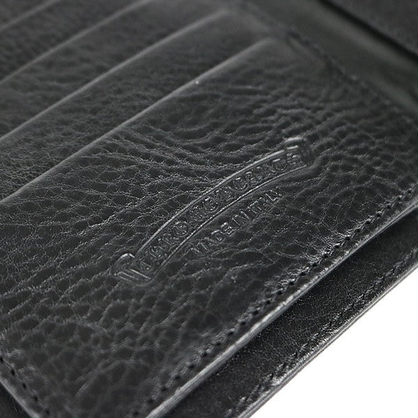 CHROME HEARTS Wave Cross Button Leather Wallet Size ONE SIZE