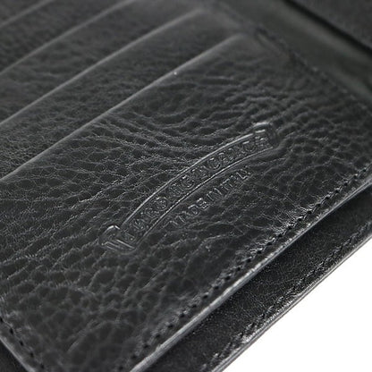 CHROME HEARTS Wave Cross Button Leather Wallet Size ONE SIZE