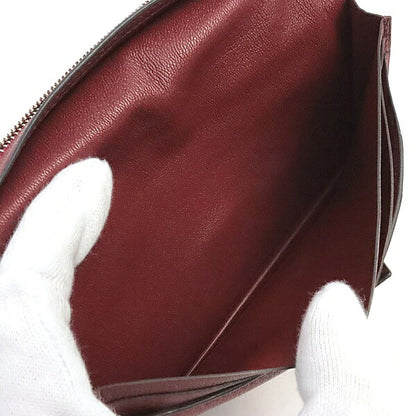 HERMES Bearn Soufflet Burgundy Wallet Size ONE SIZE