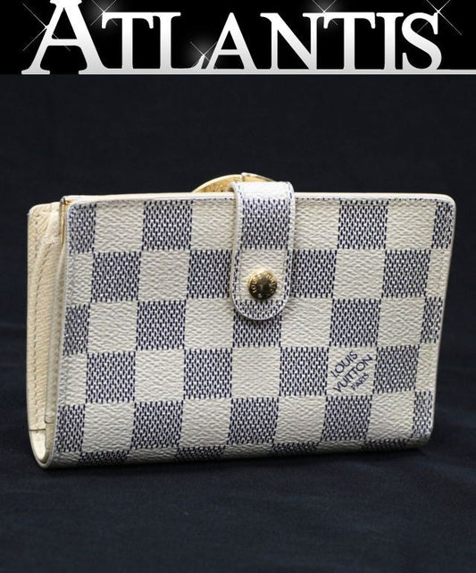 Louis Vuitton Damier Azur Wallet White Size ONE SIZE