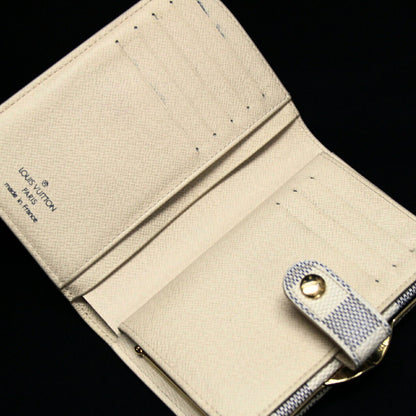 Louis Vuitton Damier Azur Wallet White Size ONE SIZE