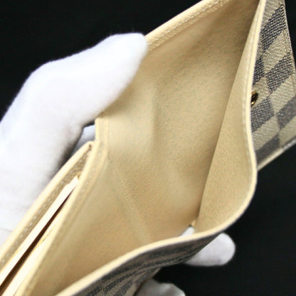 Louis Vuitton Damier Azur Wallet White Size ONE SIZE