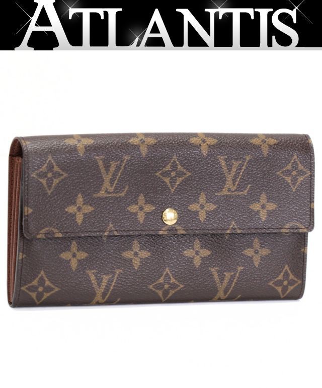 LOUIS VUITTON Monogram Zipper Wallet Brown Bag Size ONE SIZE