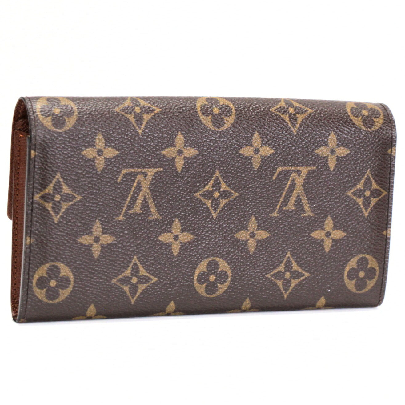 LOUIS VUITTON Monogram Zipper Wallet Brown Bag Size ONE SIZE
