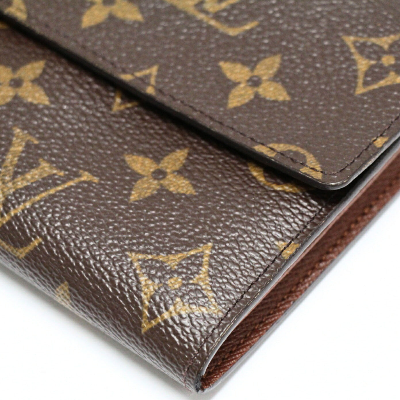 LOUIS VUITTON Monogram Zipper Wallet Brown Bag Size ONE SIZE