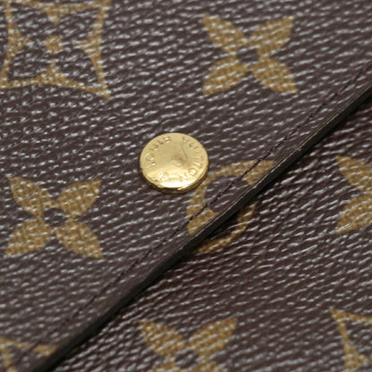 LOUIS VUITTON Monogram Zipper Wallet Brown Bag Size ONE SIZE