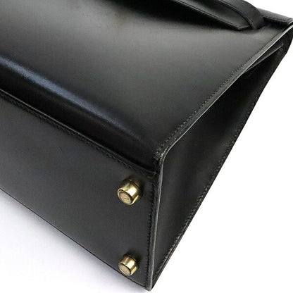 HERMES Kelly 32 Black Box Calf 2-Way Bag Size ONE SIZE