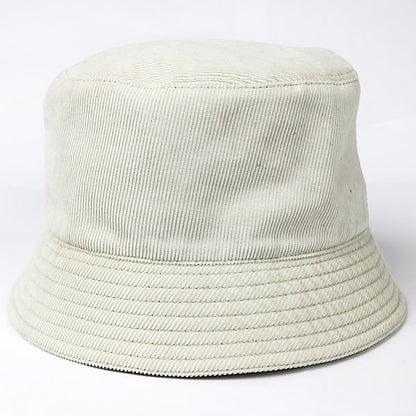 PRADA Corduroy Triangle Logo Cotton Hat White Size L