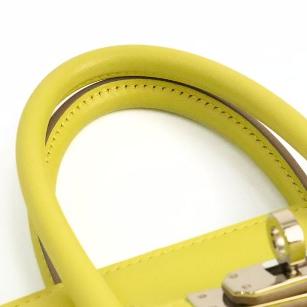 HERMES Birkin 25 Swift Leather Lime Handbag Size ONE SIZE