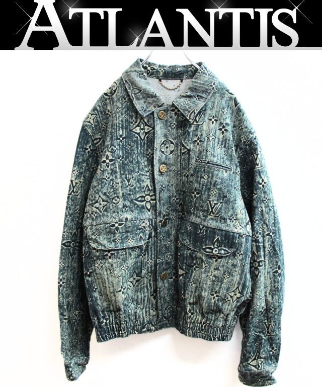 Louis Vuitton 23SS Monogram Denim Jacket Blue Size 52