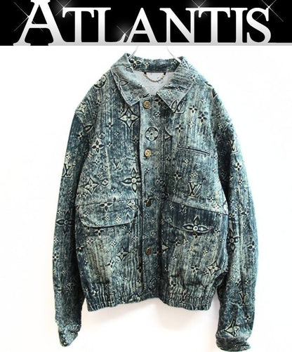 Louis Vuitton 23SS Monogram Denim Jacket Blue Size 52