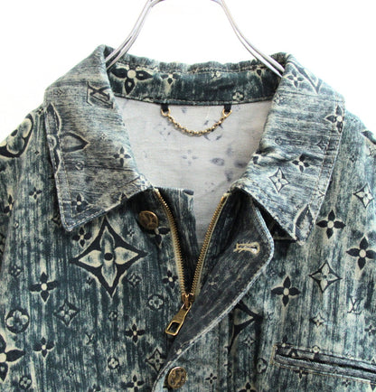 Louis Vuitton 23SS Monogram Denim Jacket Blue Size 52
