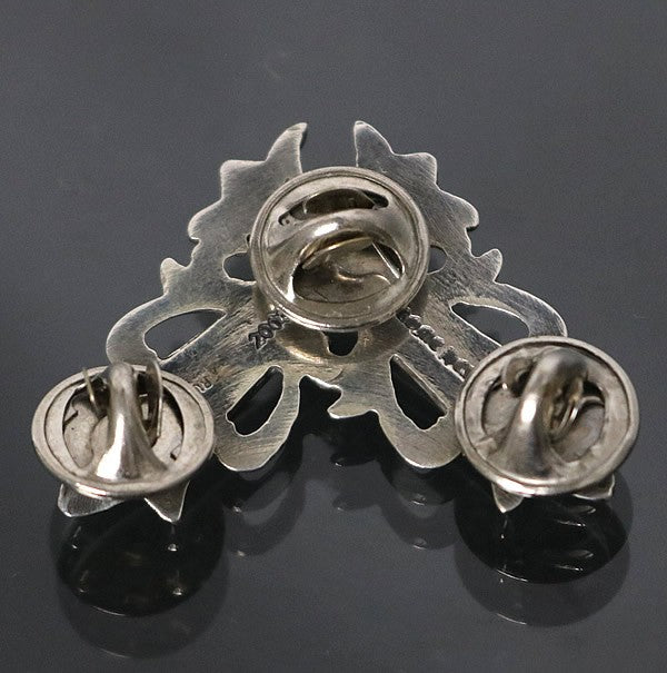 CHROME HEARTS Large Floral Cross Corner SV925 Stick Pin