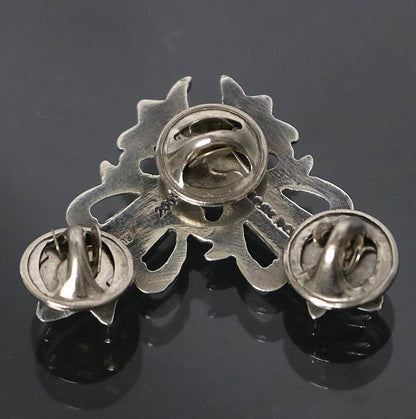 CHROME HEARTS Large Floral Cross Corner SV925 Stick Pin