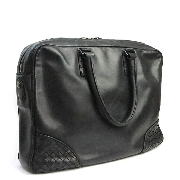 BOTTEGA VENETA Intrecciato Black Business Bag Size ONE SIZE