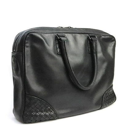 BOTTEGA VENETA Intrecciato Black Business Bag Size ONE SIZE