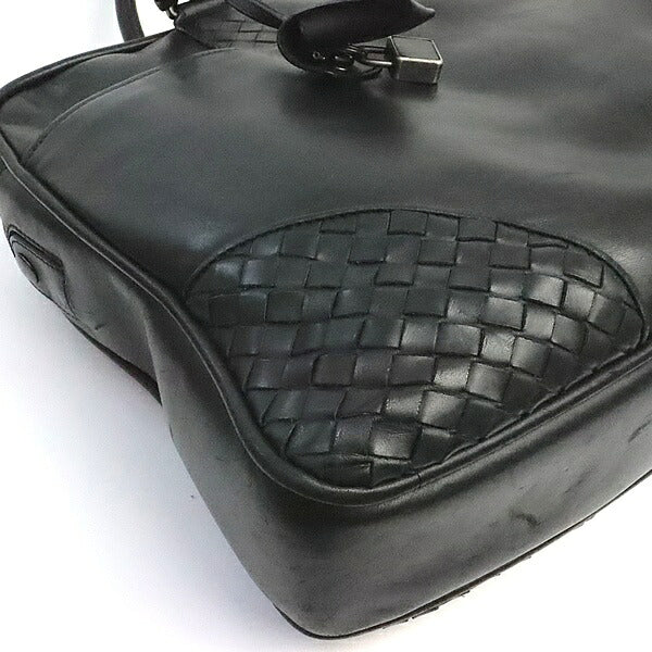 BOTTEGA VENETA Intrecciato Black Business Bag Size ONE SIZE