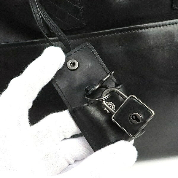 BOTTEGA VENETA Intrecciato Black Business Bag Size ONE SIZE