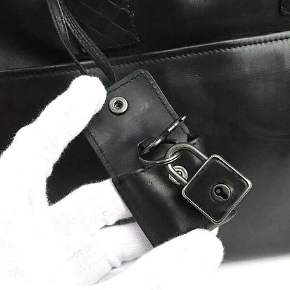 BOTTEGA VENETA Intrecciato Black Business Bag Size ONE SIZE