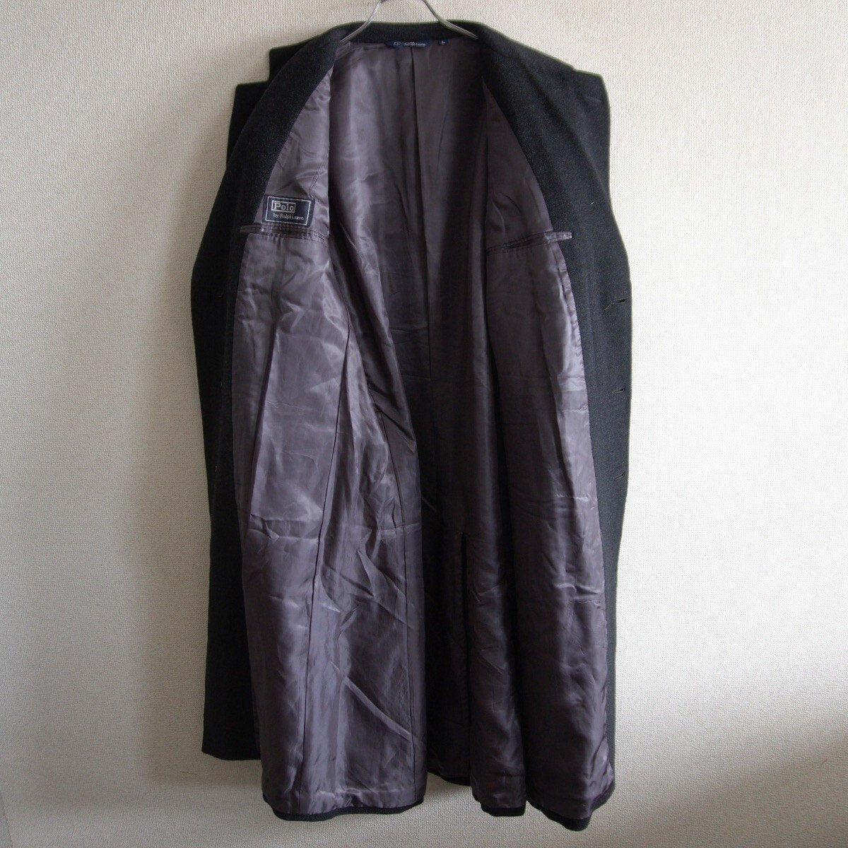 POLO RALPH LAUREN Dark Gray Wool Chester Coat Size L