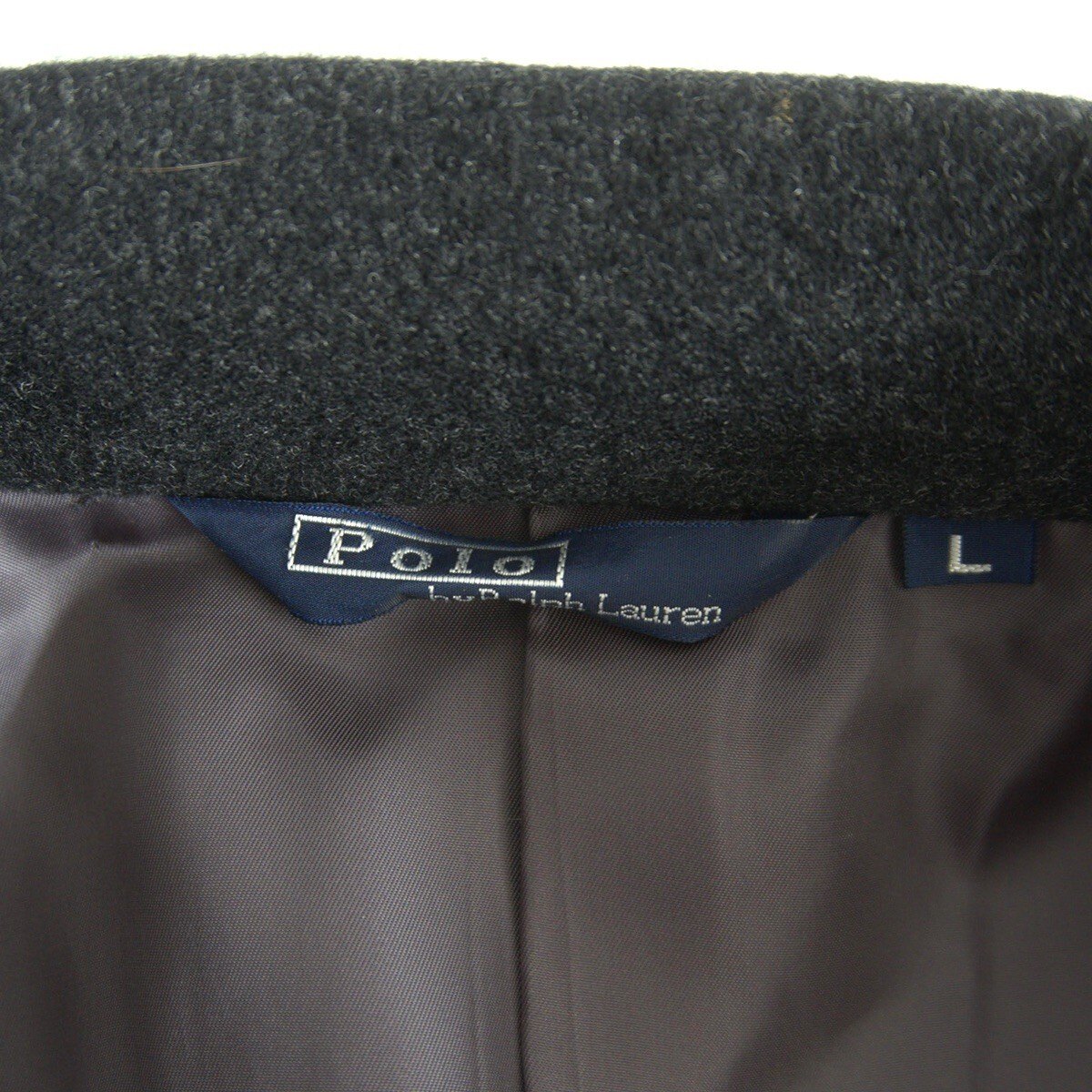 POLO RALPH LAUREN Dark Gray Wool Chester Coat Size L