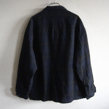 Y's for Men Wool Plaid Zip Jacket Size XL