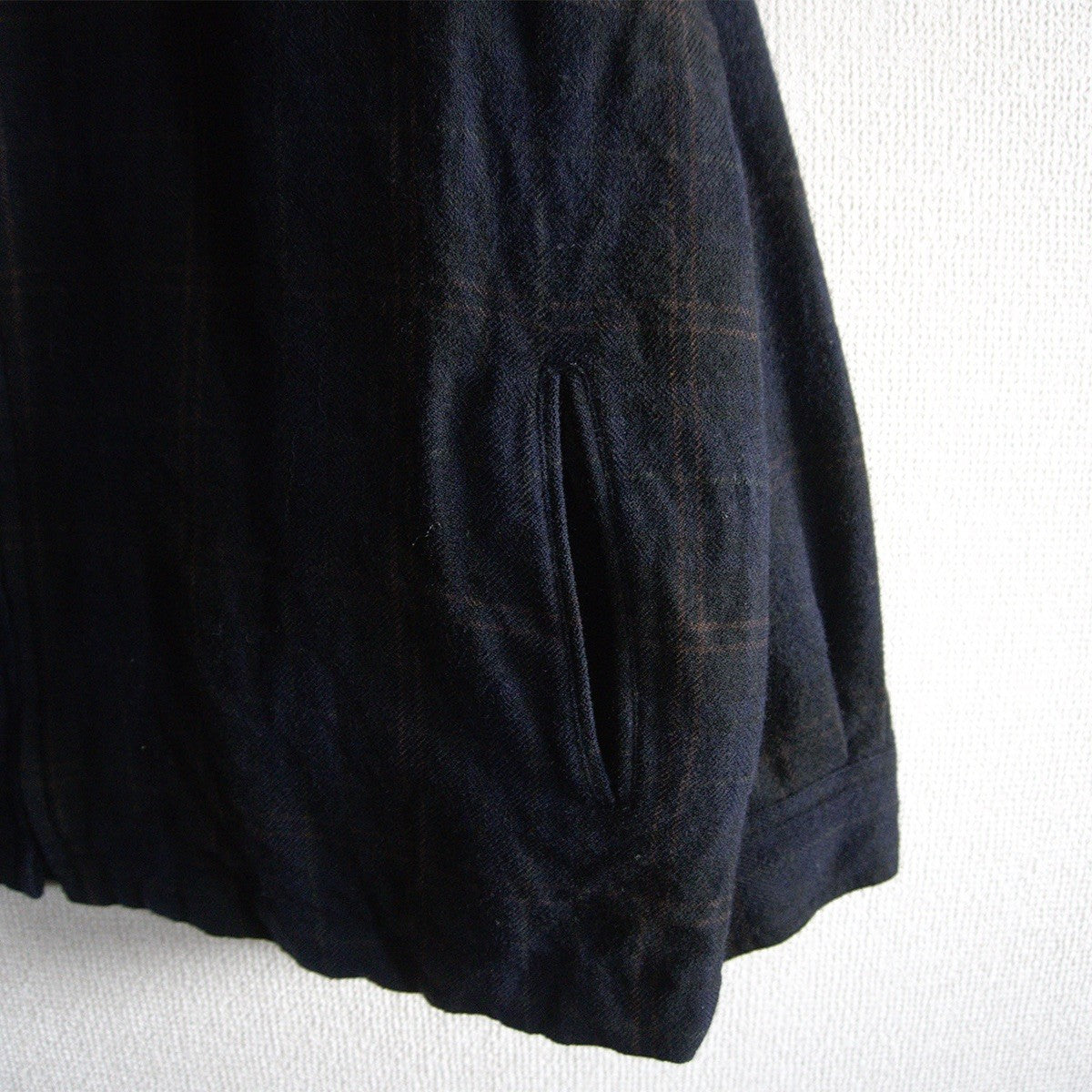 Y's for Men Wool Plaid Zip Jacket Size XL