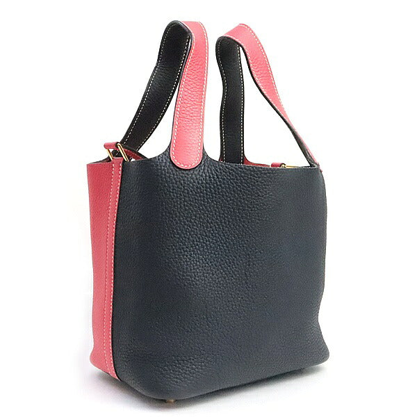 HERMES Picotin Lock PM Cazac Rose Nuit Bag Size ONE SIZE