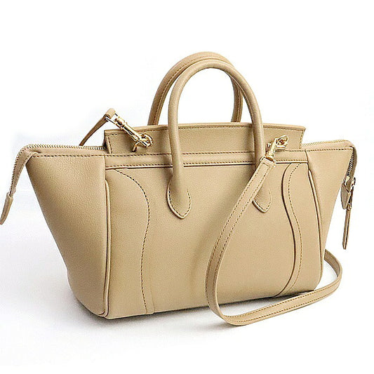 CELINE Small New Luggage Grained Bag Beige Size ONE SIZE