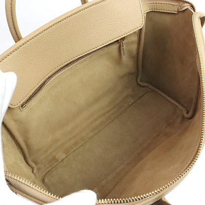 CELINE Small New Luggage Grained Bag Beige Size ONE SIZE