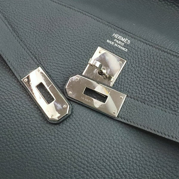 HERMES Kelly 40 Taurillon Clemence Bleu Orage Handbag Size ONE SIZE