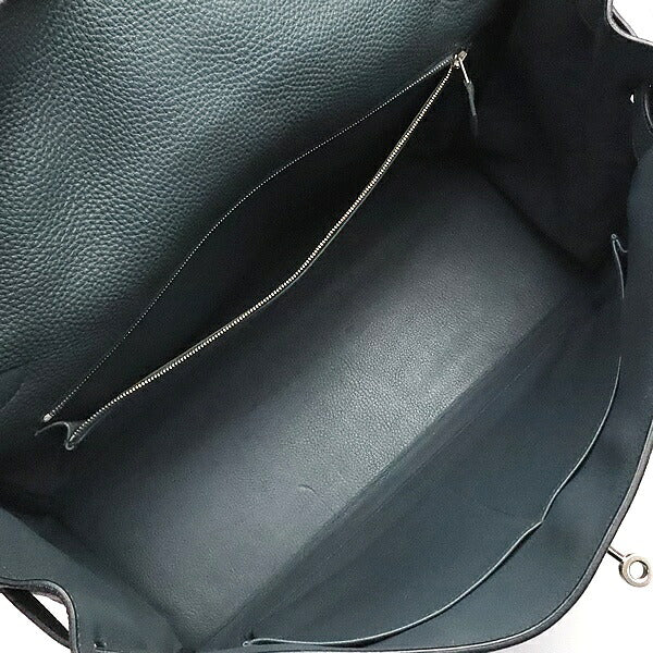 HERMES Kelly 40 Taurillon Clemence Bleu Orage Handbag Size ONE SIZE
