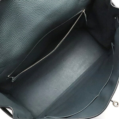 HERMES Kelly 40 Taurillon Clemence Bleu Orage Handbag Size ONE SIZE