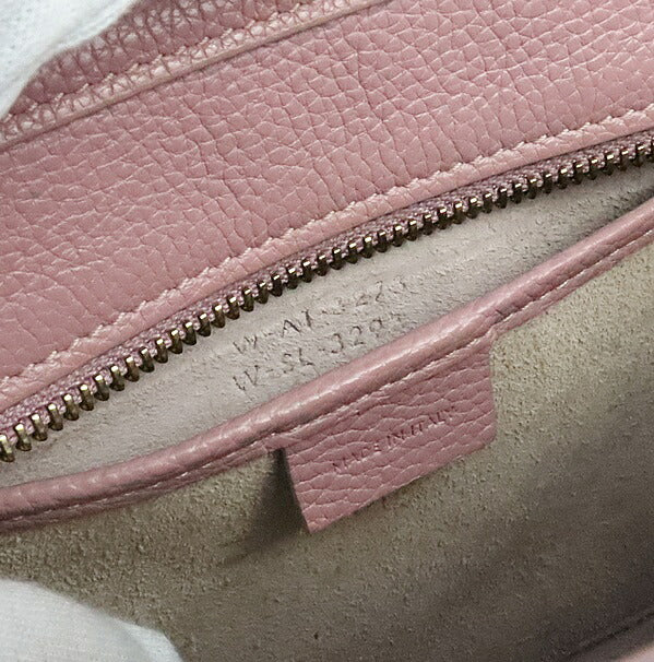 CELINE Luggage Nano Shopper Leather Bag Pink Size ONE SIZE