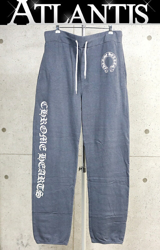 CHROME HEARTS Horseshoe Old English Sweatpants Gray Size M