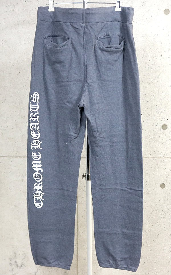 CHROME HEARTS Horseshoe Old English Sweatpants Gray Size M