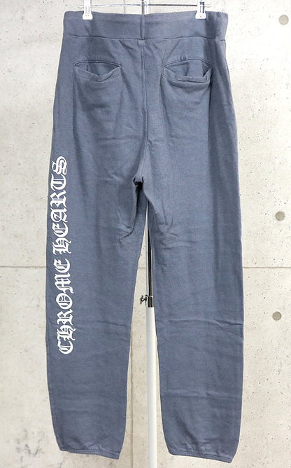 CHROME HEARTS Horseshoe Old English Sweatpants Gray Size M