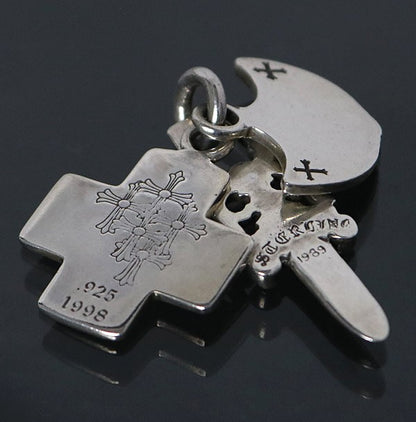 CHROME HEARTS Three Trinkets Silver Charm Size ONE SIZE